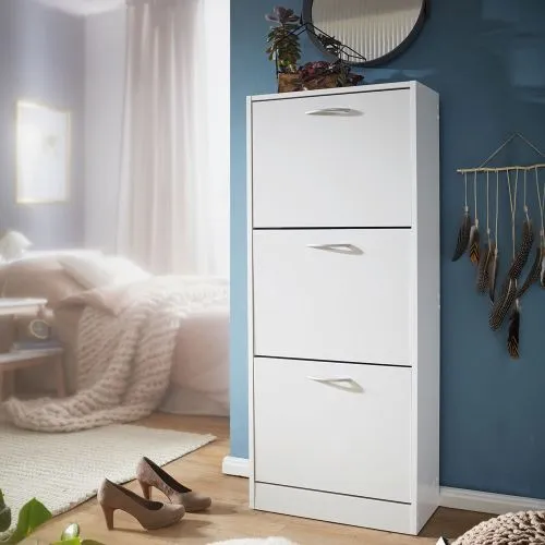 Schuhbank Schuhschrank Addison | mit Klappe | weiß