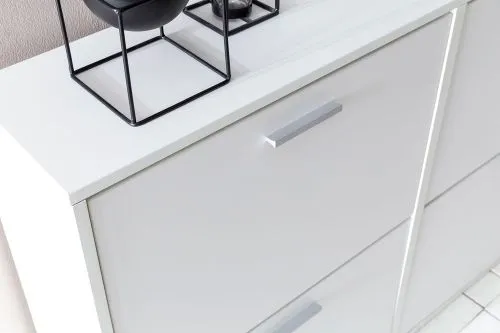 Schuhbank Schuhschrank Zohar | mit Klappe | weiß