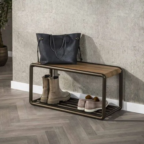 Schuhbank Shio | Eiche | Drift brown