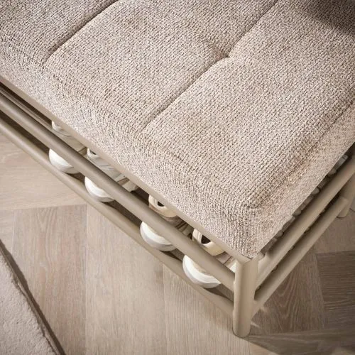 Schuhbank Shio | mit gepolsterter Sitzfläche | 125cm | beige