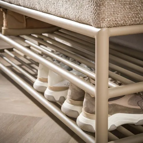 Schuhbank Shio | mit gepolsterter Sitzfläche | 125cm | beige
