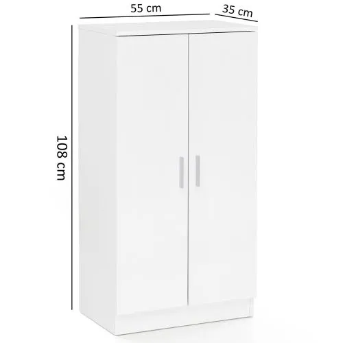 Schuhschrank Kerin | mit 2 Türen | weiß