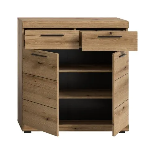 Schuhschrank Scout | mit Schubkästen | Evoke Oak