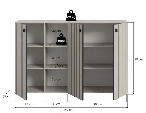 Schuhschrank Station | Kaschmir