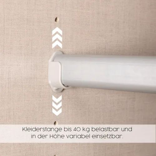 Schwebetürenschrank Elara mit Spiegel in grau | alpinweiß | 271 x 210 x 62 cm