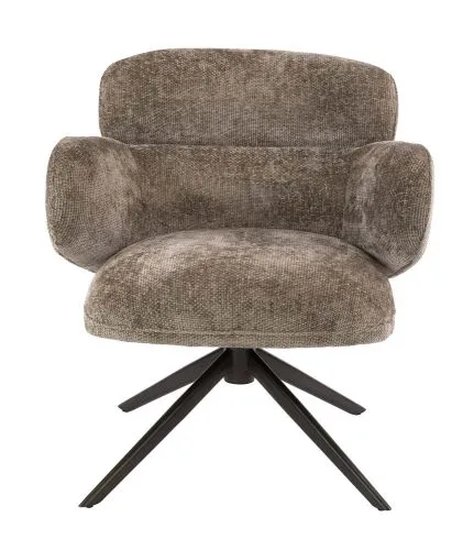 Sessel Milagro | drehbar | Hoven-Stoff / Chenillegewebe | champagne-braun