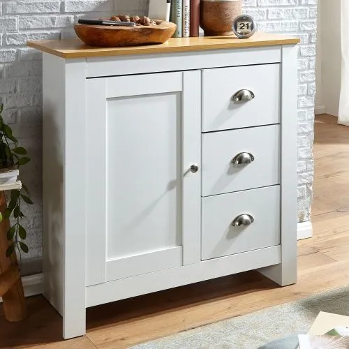 Sideboard Kommode Liam | weiß / braun