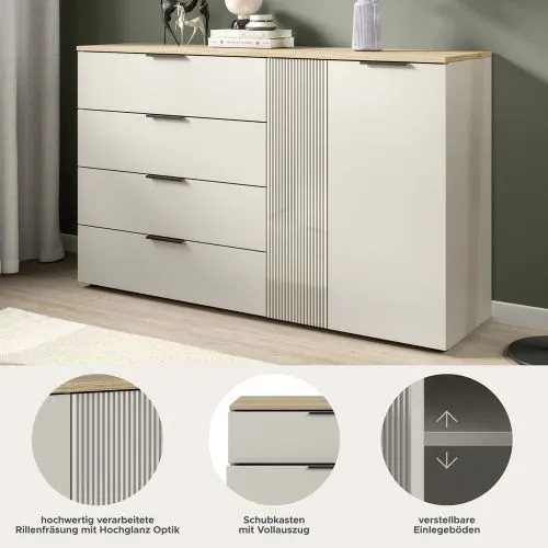 Sideboard Kommode Slide 1 | Kaschmir / Evoke Oak