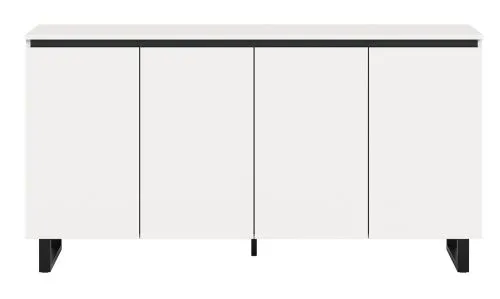 Sideboard Kommode Tomasa 1 | weiß / schwarz