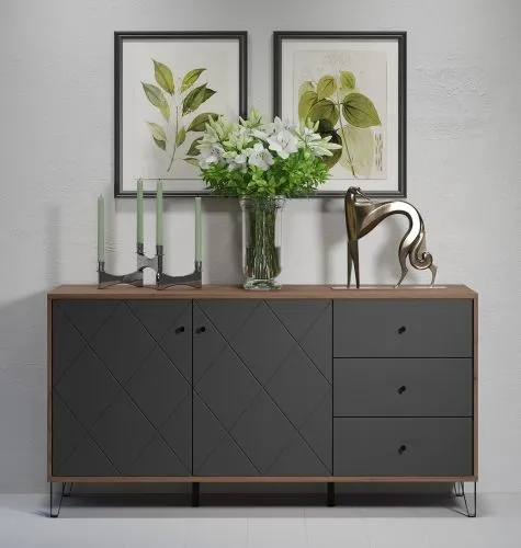 Sideboard Montez | Eiche Kraft Gold / Graphite