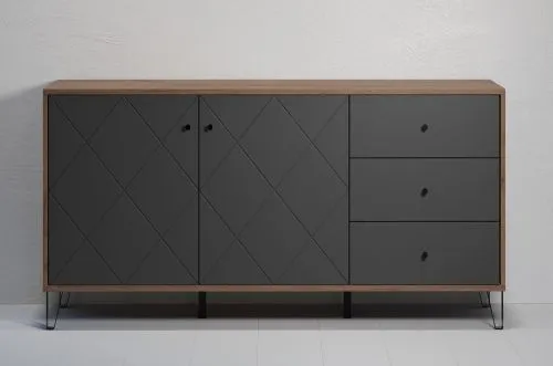 Sideboard Montez | Eiche Kraft Gold / Graphite