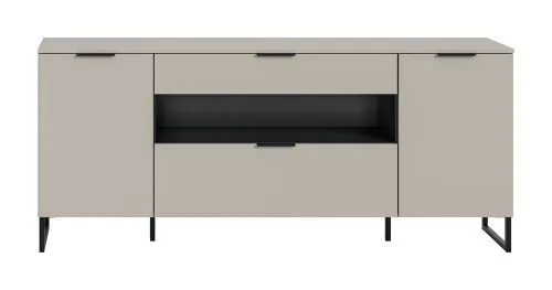 Sideboard Noida | Kaschmir / schwarz ohne Beleuchtung