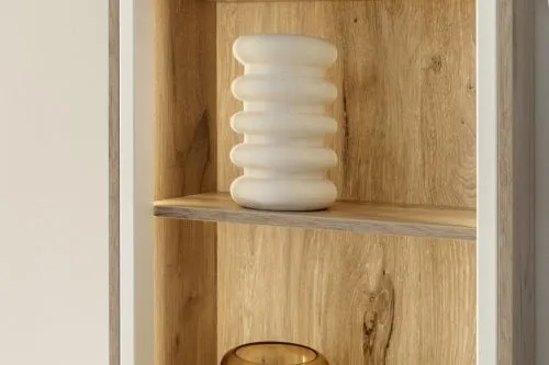 Sideboard Santerno | Soft white / Viking Oak | ohne Beleuchtung
