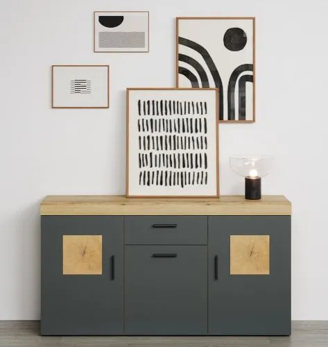 Sideboard Tyler | grau / Coast Evoke Eiche