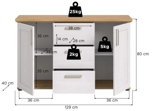 Sideboard Verona | Sibiu Lärche