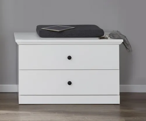 Sitzbank Baxter | Landhausstil | weiß mit Sitzkissen