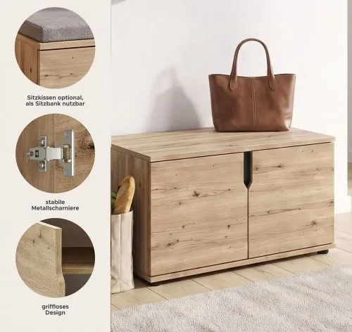 Sitzbank Keno | Artisan Eiche mit SItzkissen
