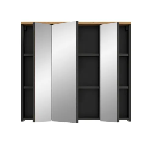 Spiegelschrank Canu | Artisan Eiche / Basalt grau | optional Beleuchtung