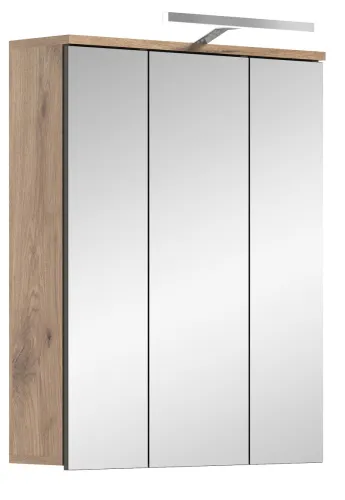 Spiegelschrank Mason | Nox Oak | inkl. LED Beleuchtung