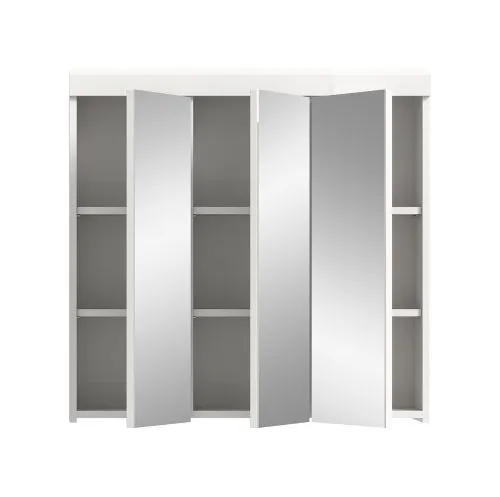 Spiegelschrank Scout breit | weiß Hochglanz / weiß