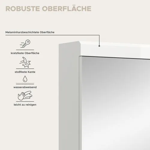 Spiegelschrank Scout | weiß Hochglanz / weiß