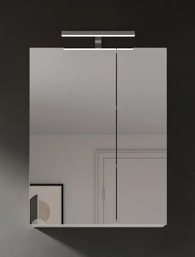Spiegelschrank Vira | weiß | mit LED Beleuchtung 60x77x18