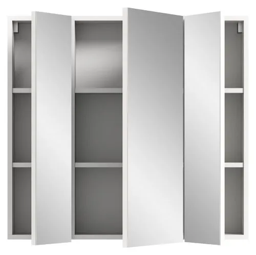 Spiegelschrank Vira | weiß | mit LED Beleuchtung 82x77x18