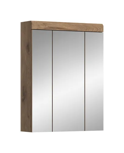 Spiegelschrank Wave | Nox Oak | mit Aufsatzleuchte