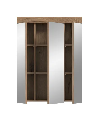 Spiegelschrank Wave | Nox Oak | ohne Aufsatzleuchte