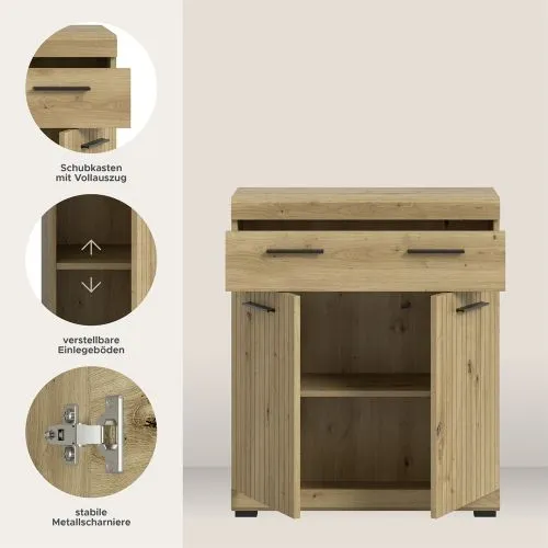Standschrank breit Scout | mit Schubkasten | Artisan Eiche