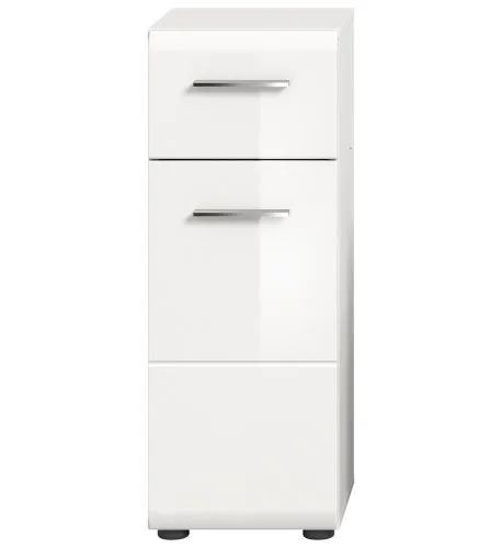 Standschrank klein Ice | weiß / weiß Hochglanz