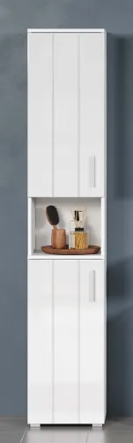 Hochschrank Wons | weiß Hochglanz