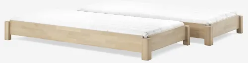 Stapelbett Freesia | 2er Set | Buche massiv | natur geölt | 100x200