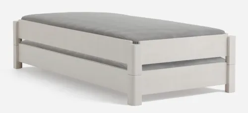 Stapelbett Freesia | 2er Set | Buche massiv | weiß lackiert | 90x200