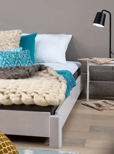 Stapelbett Freesia | 2er Set | Buche massiv | weiß lackiert | verschiedene Größen
