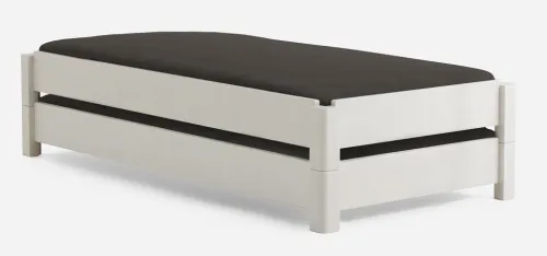 Stapelbett Freesia | 2er Set | Buche massiv | weiß lackiert | verschiedene Größen