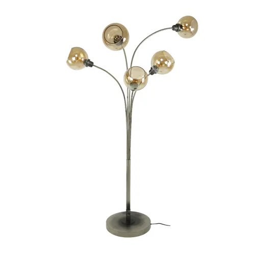 Stehlampe Anano | 5 Leuchten | Braunglas