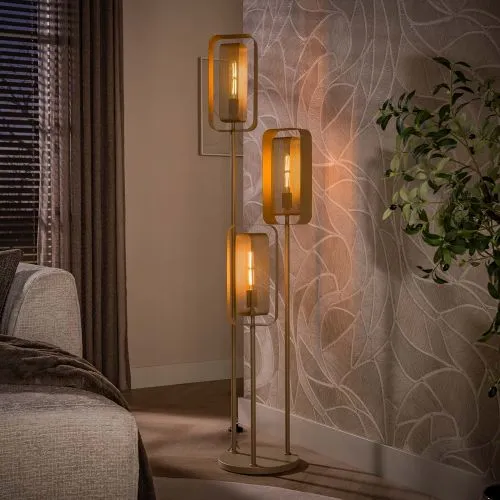 Stehlampe Coust | 3 Leuchten | Metall | beige