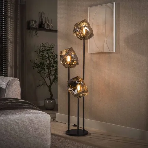 Stehlampe Riza | 3 Leuchten | verchromt
