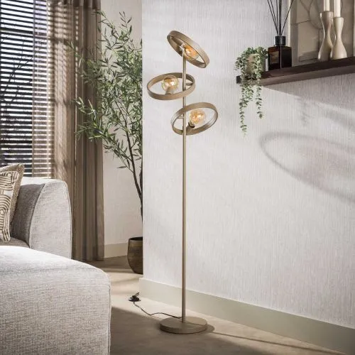 Stehlampe Yoko | 3 Leuchten | Metall | Beige