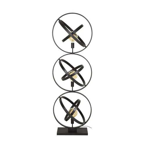 Stehlampe Zira | 3 Leuchten | Metallschirme | schwarz / grau