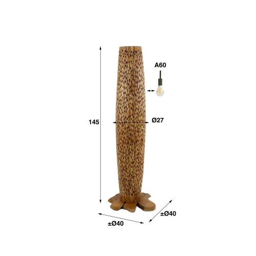 Stehleuchte Peoria | Holzgestell | natur | verschiedene Größen