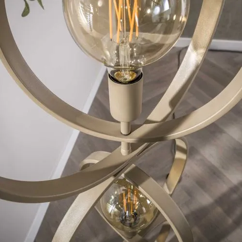Stehleuchte Vejin 3 Lampen | Metallringe | Beige