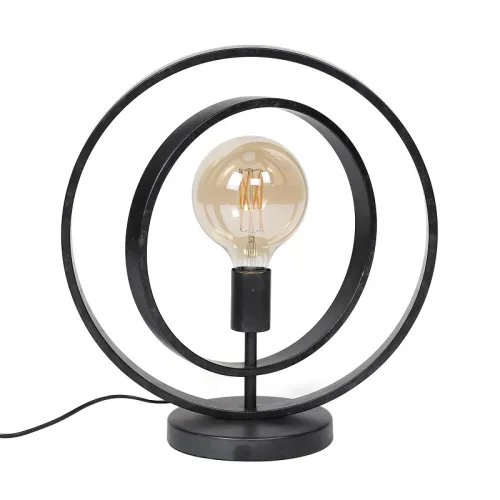 Tischleuchte Vejin | Metallringe | Charcoal grau