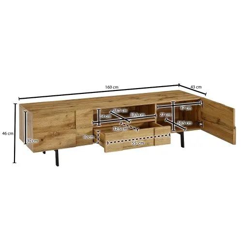 TV-Board Checka 2 | Eiche | braun
