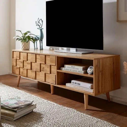 TV-Board Checka | Eiche | braun
