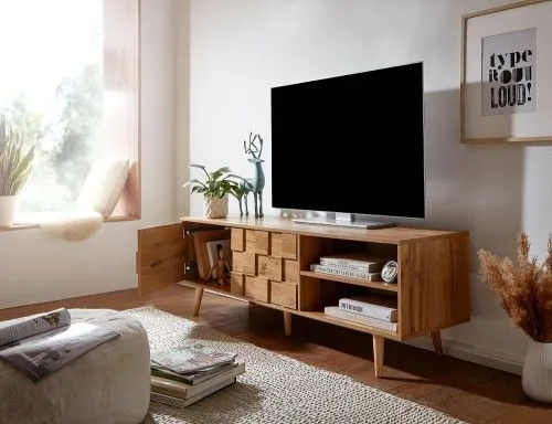 TV-Board Checka | Eiche | braun
