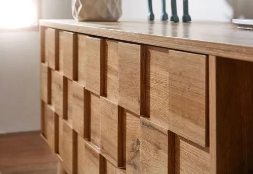 TV-Board Checka | Eiche | braun