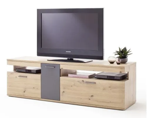 TV-Board Cortona 2 | Balkeneiche / anthrazit