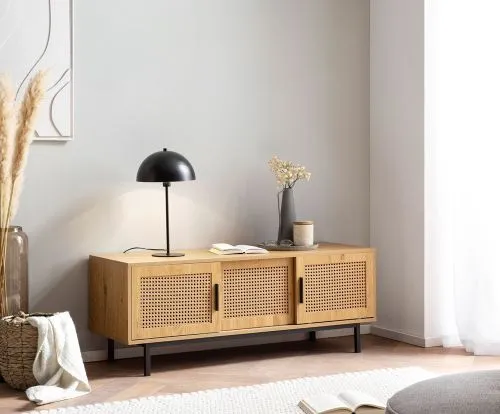 TV-Board French | Geflecht | braun / schwarz